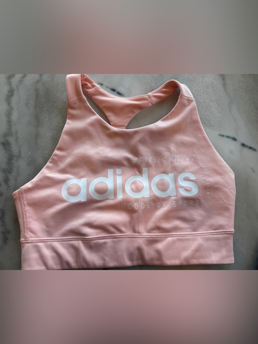 adidas Kids Pink Racerback Sports Crop Top